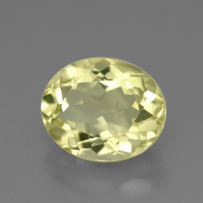 3.95克拉天然黄色石英，椭圆形切割，11.2×9.2毫米，VVS