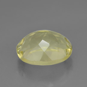 3.95克拉天然黄色石英，椭圆形切割，11.2×9.2毫米，VVS