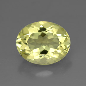 3.82克拉天然黄色石英，椭圆形切割，11.4×9.1毫米，VVS