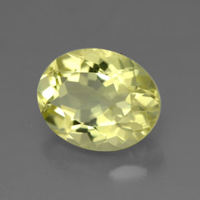 3.82克拉天然黄色石英，椭圆形切割，11.4×9.1毫米，VVS