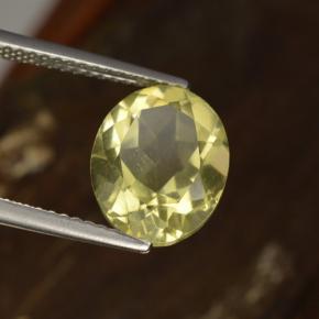 3.63克拉天然黄色石英，椭圆形切割，11.2×9.1毫米，VVS