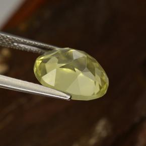 3.63克拉天然黄色石英，椭圆形切割，11.2×9.1毫米，VVS