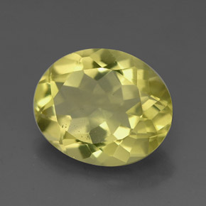3.11克拉天然黄色石英，椭圆形切割，11.1×9.1毫米，VVS