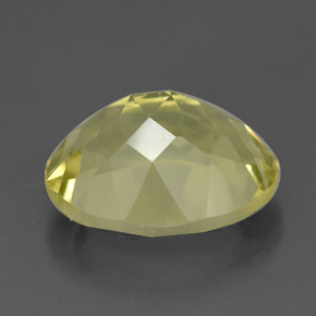 3.29克拉天然黄色石英，椭圆形切割，10.8×8.9毫米，VVS