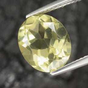 3.86克拉天然黄色石英，椭圆形切割，11.2×9.2毫米，VVS-VS