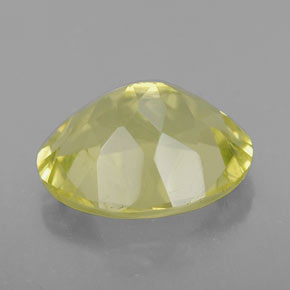 3.19克拉天然黄色石英，椭圆形切割，11.1×8.7毫米，VVS
