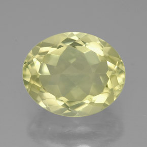 3.32克拉天然黄色石英，椭圆形切割，11×9.1毫米，VVS