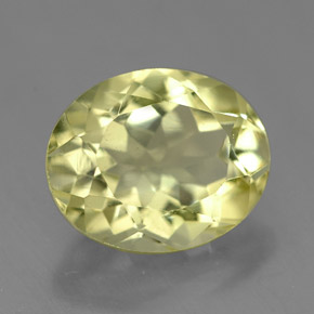 3.73克拉天然黄色石英，椭圆形切割，11.2×9.1毫米，VVS