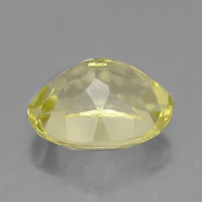 3.41克拉天然黄色石英，椭圆形切割，10.9×8.9毫米，VS