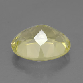 3.32克拉天然黄色石英，椭圆形切割，10.9×9毫米，VVS