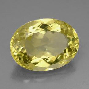 8.98克拉天然黄色石英，椭圆形切割，16.1×12毫米，VVS