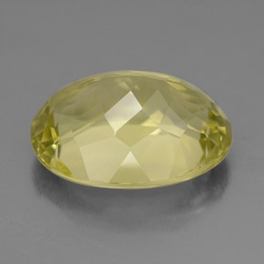 8.98克拉天然黄色石英，椭圆形切割，16.1×12毫米，VVS