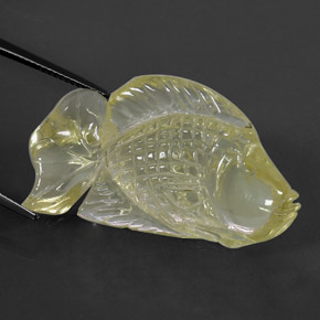 39.76克拉天然黄色石英，透明，35.6×20.2毫米，透明/半透明