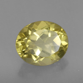 3.73克拉天然黄色石英，椭圆形切割，11×9.2毫米，VVS-VS