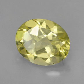 3.28克拉天然黄色石英，椭圆形切割，11.1×9.1毫米，VVS