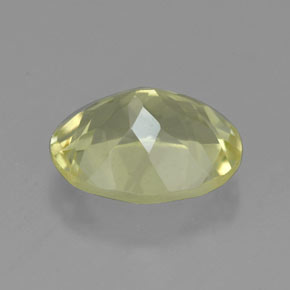 3.43克拉天然黄色石英，椭圆形切割，11.3×9.1毫米，VVS