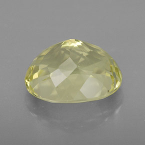 4.87克拉天然黄色石英，椭圆形切割，12×10毫米，VVS