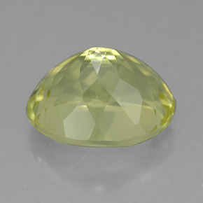 5.07克拉天然黄色石英，椭圆形切割，12.1×10.1毫米，VVS