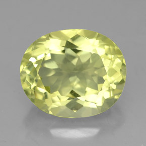 4.59克拉天然黄色石英，椭圆形切割，12.1×10.1毫米，VVS
