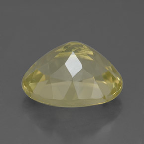 3.42克拉天然黄色石英，椭圆形切割，10.9×8.8毫米，VVS