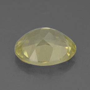 2.94克拉天然黄色石英，椭圆形切割，10.9×9毫米，VS