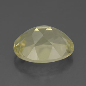 3.26克拉天然黄色石英，椭圆形切割，10.9×9毫米，VVS-VS