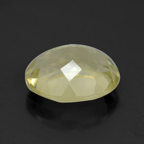 3.45克拉天然黄色石英，椭圆形切割，10.9×9.1毫米，VVS-VS