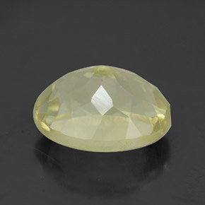 3.95克拉天然黄色石英，椭圆形切割，11.2×9.1毫米，VS