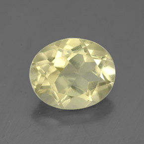 3.34克拉天然黄色石英，椭圆形切割，10.8×8.9毫米，VVS