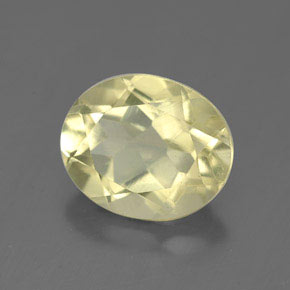3.34克拉天然黄色石英，椭圆形切割，10.8×8.9毫米，VVS