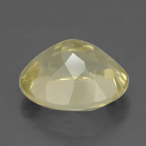 3.40克拉天然黄色石英，椭圆形切割，10.8×9毫米，VVS