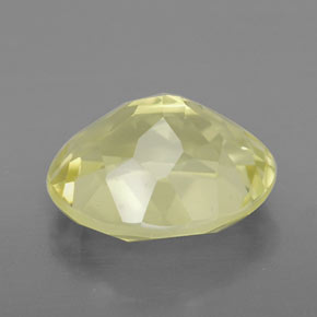 3.44克拉天然黄色石英，椭圆形切割，10.9×9毫米，VVS-VS