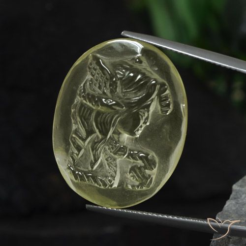 30.11ct 天然 淡黄色 石英, 椭圆形, 透明