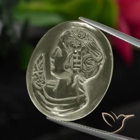 29.82克拉天然石英，椭圆形，透明