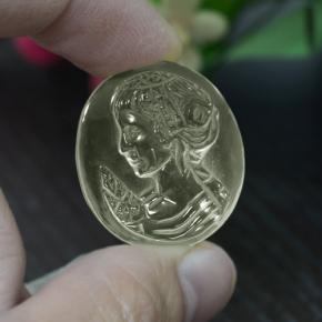 30.49克拉天然石英，椭圆形切割，透明