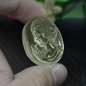 30.49克拉天然石英，椭圆形切割，透明