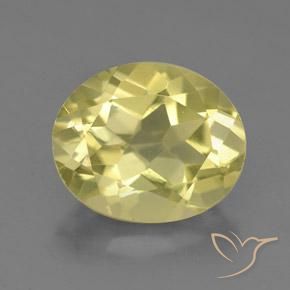 3.49ct 天然 非常淡黄色 石英, 椭圆形, VVS-VS