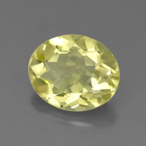 2.94克拉天然黄色石英，椭圆形切割，10.8×8.9毫米，VS