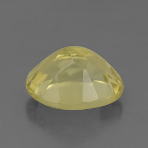 3.65克拉天然黄色石英，椭圆形切割，11.1×9.1毫米，VVS-VS