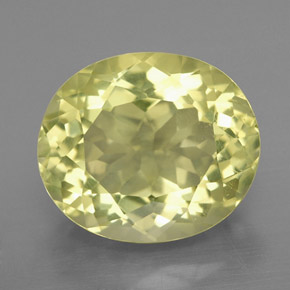 7.81克拉天然黄色石英，椭圆形切割，14.1×12毫米，VS-SI