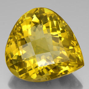 125.20克拉天然黄色石英，梨形，36.6×34.2毫米，VVS