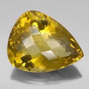 152.05克拉天然黄色石英，梨形，42.5×33.5毫米，VVS-VS