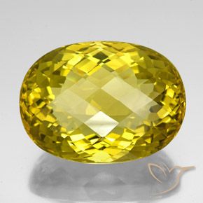 128.50ct 天然 第戎黄 石英, 椭圆形, VVS