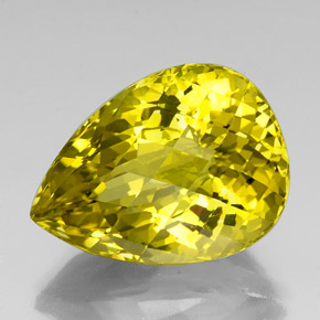 39.58克拉天然黄色石英，梨形，26×19.3毫米，VVS