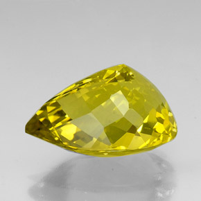 39.58克拉天然黄色石英，梨形，26×19.3毫米，VVS