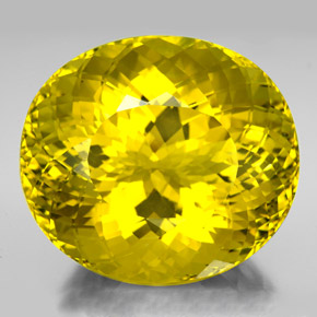320.20克拉天然黄色石英，椭圆形切割，45.4×40.1毫米，VVS