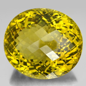 347.80克拉天然黄色石英，椭圆形切割，45.9×40.8毫米，VVS