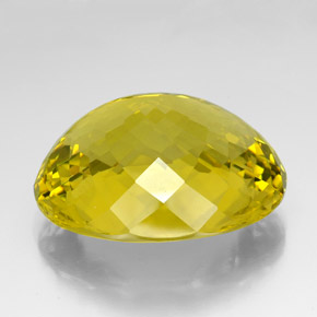 132.25克拉天然黄色石英，椭圆形切割，37.8×31.5毫米，VVS