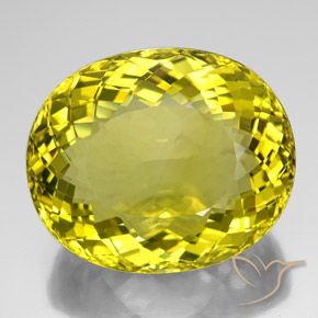171.65ct 天然 菠萝黄 石英, 椭圆形, VVS-VS