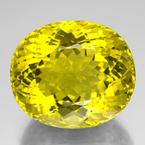 175.75克拉天然黄色石英，椭圆形切割，38.1×33毫米，VVS